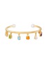 首图 - 点击放大 - BIJOU DE M - Colour Stone 18K Gold Plated Sterling Sliver Freshwater Pearl Bangle — Size L