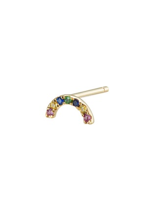 细节 - 点击放大 - BIJOU DE M - Petit Rainbow 18K Gold Sapphire Garnet Single Earring