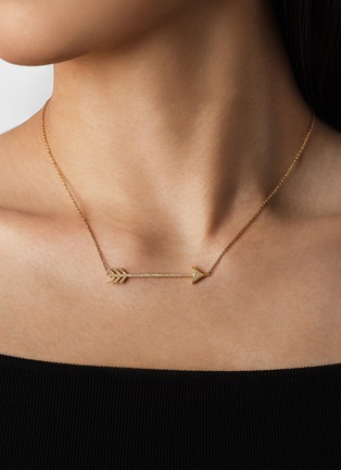 细节 - 点击放大 - BIJOU DE M - Cupid 18K Gold Diamond Necklace
