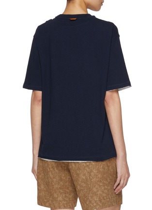 背面 - 点击放大 - FAFAMOON - Double Neck Cotton Jersey T-Shirt