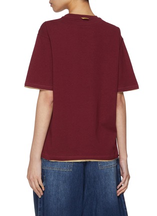背面 - 点击放大 - FAFAMOON - Double Neck Cotton Jersey T-Shirt