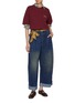 模特儿示范图 - 点击放大 - FAFAMOON - Double Neck Cotton Jersey T-Shirt