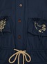  - FAFAMOON - Botanical Embroidered Four Pocket Thin Coat