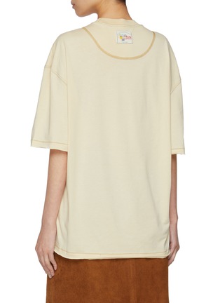 背面 - 点击放大 - FAFAMOON - Oversized Vandalism Dachshund Cotton Jersey T-Shirt