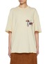 首图 - 点击放大 - FAFAMOON - Oversized Vandalism Dachshund Cotton Jersey T-Shirt