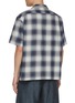 背面 - 点击放大 - TOGA VIRILIS - Ombré Chequered Tassel Trim Cotton Shirt