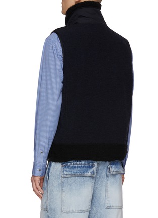 背面 - 点击放大 - TOGA VIRILIS - Furry Tonal Panelled Wool Vest
