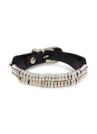 细节 - 点击放大 - TOGA VIRILIS ACCESSORIES - Beads Bangle Leather Bracelet