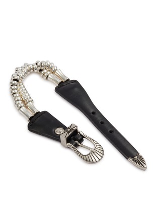 细节 - 点击放大 - TOGA VIRILIS ACCESSORIES - Beads Bangle Leather Bracelet