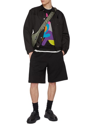 模特儿示范图 - 点击放大 - COMME DES GARÇONS SHIRT - Jumbo Fun Numbers Cotton T-Shirt