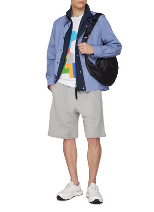 模特儿示范图 - 点击放大 - COMME DES GARÇONS SHIRT - Elasticated Cotton Sweatshorts