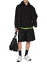 模特儿示范图 - 点击放大 - COMME DES GARÇONS SHIRT - Double Sleeve Cotton Hoodie