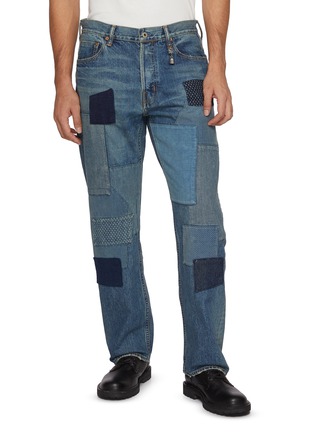 首图 - 点击放大 - FDMTL - Patchwork Medium Wash Jeans