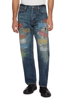 首图 - 点击放大 - FDMTL - Contrast Stitch Medium Wash Jeans