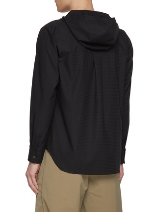 背面 - 点击放大 - COMME DES GARÇONS HOMME DEUX - Dobby Diamond Hooded Cotton Shirt