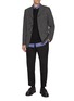 模特儿示范图 - 点击放大 - COMME DES GARÇONS HOMME DEUX - Faux Double Layered Single Breasted Wool Blazer