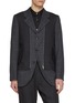 首图 - 点击放大 - COMME DES GARÇONS HOMME DEUX - Zipper Detail Layered Check Single Breasted Blazer