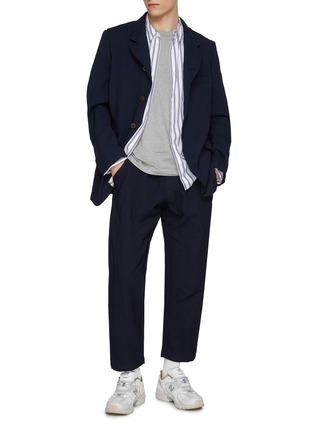 模特儿示范图 - 点击放大 - COMME DES GARÇONS HOMME DEUX - Convertible Collar Single Breasted Blazer