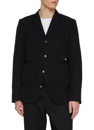 首图 - 点击放大 - COMME DES GARÇONS HOMME DEUX - Pleated Front Single Breasted Wool Blazer