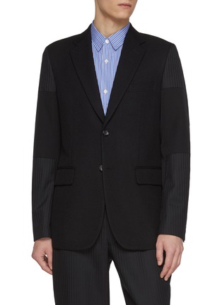 首图 - 点击放大 - COMME DES GARÇONS HOMME DEUX - Patchwork Sleeve Single Breasted Wool Blazer