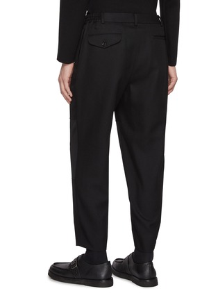背面 - 点击放大 - COMME DES GARÇONS HOMME DEUX - Elasticated Waist Panelled Knee Wool Pants