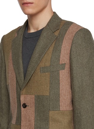  - COMME DES GARÇONS HOMME DEUX - Single Breasted Patchwork Flannel Blazer