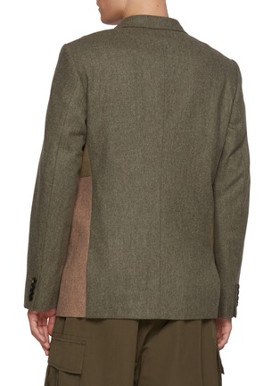 背面 - 点击放大 - COMME DES GARÇONS HOMME DEUX - Single Breasted Patchwork Flannel Blazer