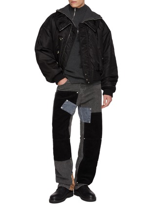 模特儿示范图 - 点击放大 - WE11DONE - High Collar Nylon Bomber Jacket
