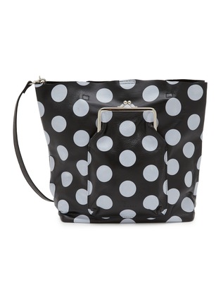 首图 - 点击放大 - Y'S - Metal Clasp Dotted Leather Tote Bag