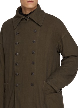  - THE VIRIDI-ANNE - Double Button Row Cotton Short Coat