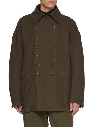 首图 - 点击放大 - THE VIRIDI-ANNE - Double Button Row Cotton Short Coat