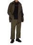 模特儿示范图 - 点击放大 - THE VIRIDI-ANNE - Double Button Row Cotton Short Coat