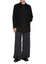 模特儿示范图 - 点击放大 - THE VIRIDI-ANNE - Side Zipper Strap Zip Up Wool Jacket