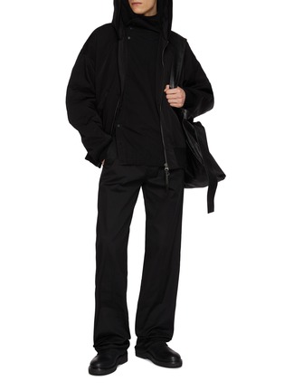 模特儿示范图 - 点击放大 - THE VIRIDI-ANNE - Hooded Twill Bomber Jacket
