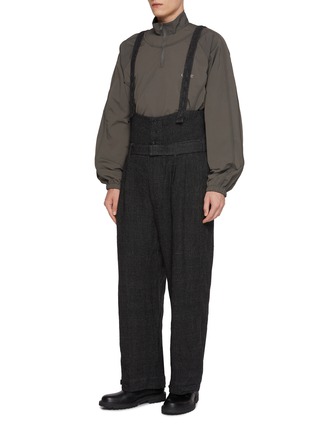 细节 - 点击放大 - THE VIRIDI-ANNE - Suspender Strap Linen Wool Pants