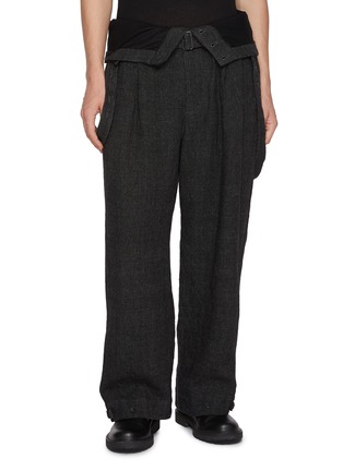 首图 - 点击放大 - THE VIRIDI-ANNE - Suspender Strap Linen Wool Pants