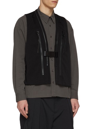 细节 - 点击放大 - THE VIRIDI-ANNE - Zipped High Neck Vest