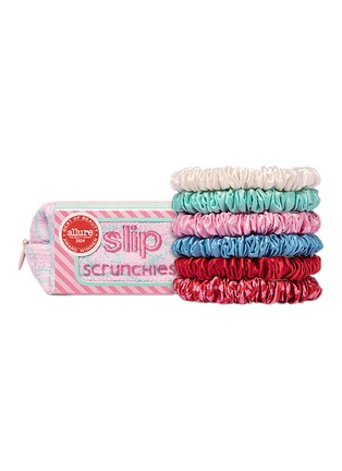 首图 -点击放大 - SLIP - Silk Skinny Scrunchie with Pouch — High Tide