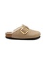 首图 - 点击放大 - BIRKENSTOCK - Boston Big Buckle Shearling Nubuck Leather Clogs