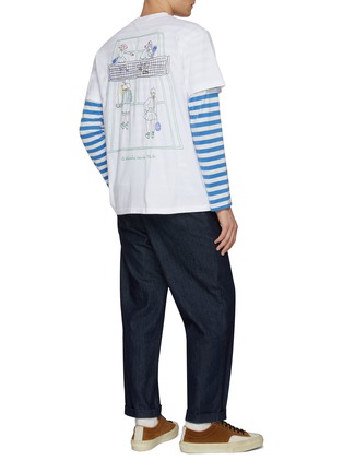模特儿示范图 - 点击放大 - MAISON LABICHE - Tennis Game Embroidery Cotton T-Shirt