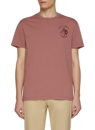 首图 - 点击放大 - MAISON LABICHE - Best Friend Forever Dog Embroidery Cotton T-Shirt