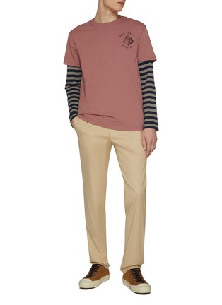 模特儿示范图 - 点击放大 - MAISON LABICHE - Best Friend Forever Dog Embroidery Cotton T-Shirt