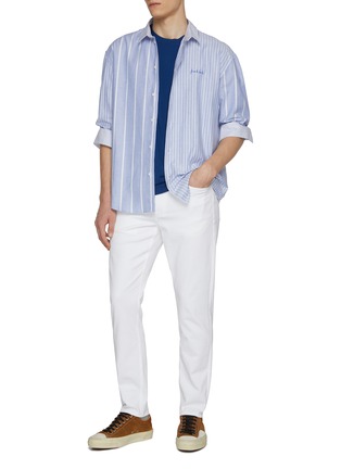 模特儿示范图 - 点击放大 - MAISON LABICHE - Tennis Club Embroidery Cotton T-Shirt