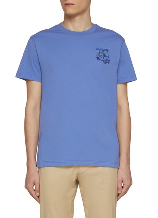 首图 - 点击放大 - MAISON LABICHE - Croco Driver Embroidery Cotton T-Shirt