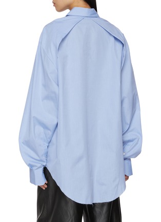 背面 - 点击放大 - SONIA CARRASCO - Oversized Cut Collar Cotton Poplin Shirt
