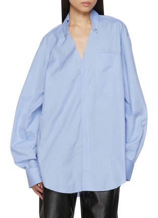 首图 - 点击放大 - SONIA CARRASCO - Oversized Cut Collar Cotton Poplin Shirt