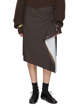 首图 - 点击放大 - SONIA CARRASCO - Asymmetrical Retal Wool Skirt