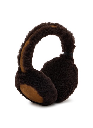 模特儿示范图 - 点击放大 - YVES SALOMON - Cache Oreilles Shearling Earmuffs