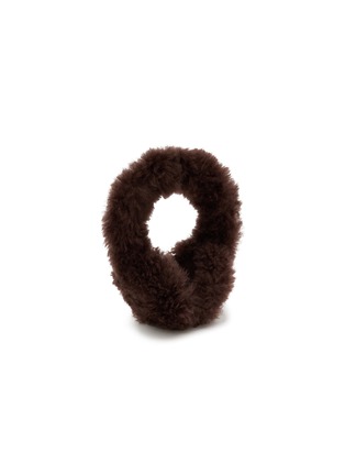 模特儿示范图 - 点击放大 - YVES SALOMON - Cashmere Shearling Earmuffs