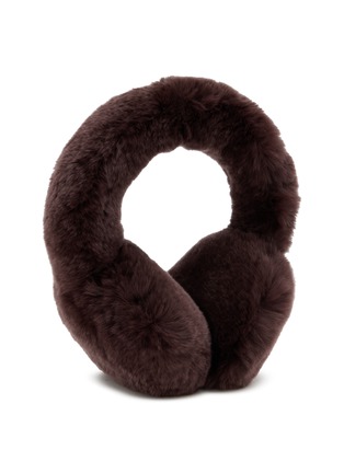 模特儿示范图 - 点击放大 - YVES SALOMON - Rex Rabbit Fur Earmuffs